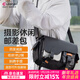 ulanzi【優(yōu)籃子】MS12相機包單肩斜挎郵差包便攜大疆pocket3/action5pro收納包佳能索尼康攝影包 郵差包-容納一機兩鏡【黑色】