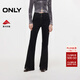 ONLY2025秋季新款修身V字高腰剪裁長(cháng)褲喇叭褲牛仔褲女|125432006 J09深牛仔灰色 S S標準褲長(cháng)