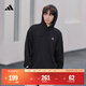 adidas休閑加厚毛圈連帽衛衣套頭衫男女秋冬阿迪達斯官方輕運動(dòng)   黑色   L