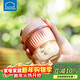 樂(lè )扣樂(lè )扣（LOCK&LOCK）咖啡杯耐熱玻璃水杯子男女學(xué)生便攜式雙飲吸管杯隨手杯350ML粉色