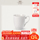 瑪戈隆特【新年禮物】純白浮雕茶杯骨瓷水杯杯子法式牛奶杯家用辦公杯 楓丹白露水杯 500ml 1只