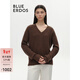 BLUE ERDOS牦牛絨針織衫女秋冬V領(lǐng)氣質(zhì)簡(jiǎn)約毛衣針織套衫打底B246A0083 巧克力棕 170/88A/L