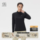 KOLON SPORT/可隆戶(hù)外吸濕速干T恤 女子S-FUNCTIONAL半拉鏈長(cháng)袖內搭 LKZT5AN028-BK 黑色 S 160/84A