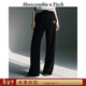 Abercrombie & Fitch百搭LOGO顯瘦微喇保暖抓絨運動(dòng)衛褲長(cháng)褲25秋冬女裝147-5116 黑色 XS (160/66A) 偏大偏長(cháng)，建議小一碼