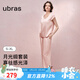 ubras睡衣春日桃花系列天絲花瓣領(lǐng)緞面家居服套裝帶杯女 短袖長(cháng)褲-冷桃粉色 L