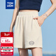 唐獅（TonLion）2024女寬松休閑短褲 米白 L 