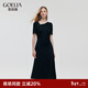 歌莉婭黑色連衣裙女夏新款絕美好看設計感小黑裙子1C5L4HAX0 00B黑色 M