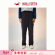 HOLLISTER25秋冬寬松保暖抓絨小蛇刺繡運動(dòng)衛褲男裝334-5076 褪色黑色 S (175/76A)