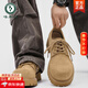 啄木鳥(niǎo)大頭鞋男德比鞋2026新款低幫馬丁靴男復古工裝鞋厚底增高百搭潮鞋 駝色 42