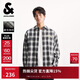 杰克·瓊斯（JACK&JONES） 男裝襯衫時(shí)尚百搭潮個(gè)性衣身格紋舒適全棉翻領(lǐng)休閑上衣225305019