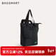 BAGSMART雙肩包兩用背包男士通勤大容量旅行出差書(shū)包電腦包托特包女大學(xué)生 黑色（可容納15.6英寸筆記本）