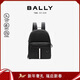 巴利（BALLY）男包牛皮革手提雙肩包背包條紋6238746 黑白條新年情人節禮物