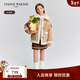 Teenie Weenie Kids 小熊童裝25年新秋冬女童復古仿羊羔毛麂皮外套 米色 130cm