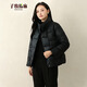 子牧棉麻冬裝 女立領(lǐng)棉服韓版寬松百搭加厚款棉衣外套2018 黑色 2XL (建議120-130斤)
