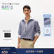 Tommy Hilfiger25春夏新款男裝牛津紡亞洲版休閑純色條紋格子長(cháng)袖襯衫外套 【純色牛津紡】深灰色DW5 S （推薦：120-135斤）