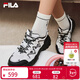 FILA斐樂(lè )貓爪6代|冰淇淋老爹鞋女鞋2026春季新款鞋子休閑鞋運動(dòng)鞋 雪白/黑-SB 38