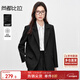 尚都比拉氣質(zhì)通勤西裝女秋季免打理寬松小西服高智感休閑外套 黑色  L 