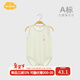 Aengbay昂貝[莫代爾]嬰兒衣服夏薄款新生兒吊帶連體衣寶寶背心包屁衣 呆趣鵝寶 綠色 90cm
