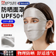 LUCYLEE美國真絲口罩防曬面罩男女士高顏值春季防寒紫外線(xiàn)全臉醫美用桑蠶 【深空灰】真絲19姆米防曬面罩 親膚舒適透氣