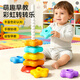 COODORA彩虹疊疊樂(lè )嬰兒套圈環(huán)轉轉塔積木早教玩具兒童男女孩生日新年禮物