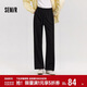 森馬（Semir）休閑褲女春季松緊腰抽繩闊腿褲女生顯瘦ins慵懶衛褲101125127009A