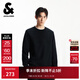杰克·瓊斯（JACK&JONES）男裝衛衣簡(jiǎn)約時(shí)尚百搭立體鋼印圓領(lǐng)直筒休閑長(cháng)袖上衣225333028 E40黑色 常規 M （175）
