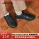 斯凱奇（Skechers）新年禮物男鞋冬復古商務(wù)板鞋休閑鞋軟底減震舒適通勤平底鞋210946