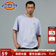 Dickies男女同款短袖T恤簡(jiǎn)約小logo全棉純色寬松休閑情侶款上衣 DK010991 淡紫色 （寬松版型） L
