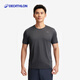 迪卡儂（DECATHLON）速干T恤男女運動(dòng)戶(hù)外健身寬松快干吸汗跑步短袖QUMM MH100  男款 深灰色-2025年新款 XL