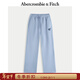 Abercrombie & Fitch美式保暖抓絨LOGO直筒運動(dòng)衛褲長(cháng)褲25秋冬女裝147-5115 藍色 M (165/76A)