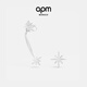 APM Monaco 不對稱(chēng)雙流星耳夾女氣質(zhì)飾品送女友情人節禮物