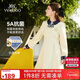 英氏（YEEHOO）女童連衣裙兒童公主裙中大童裝洋裝學(xué)院風(fēng)休閑時(shí)尚春裝  米白 130