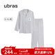 ubras流光滿(mǎn)印翻領(lǐng)短袖短褲套裝家居服睡衣女薄款舒適居家 【男款】長(cháng)袖長(cháng)褲-發(fā)呆小羊-灰 XL