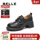 百麗（Belle）休閑舒適牛津鞋女厚底時(shí)尚鞋D3V1DAM5預售 黑色 37 (235mm)