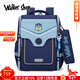 Walker Shop輕奢新款小學(xué)生書(shū)包1到6年級護脊減負男女孩背包英倫風(fēng)舒適雙肩包 天藍色大號【推薦2-6年級】 默認尺寸