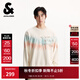 杰克·瓊斯（JACK&JONES）男裝衛衣時(shí)尚百搭個(gè)性拼色扎染全棉寬松圓領(lǐng)長(cháng)袖上衣225333109 C00米白色 常規 XL （185）
