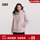 森馬（Semir）史努比系列衛衣女中長(cháng)款假兩件圖案冬oversize搖粒絨101724116019