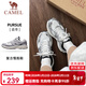 駱駝（CAMEL）追尋徒步鞋情侶穿搭緩震男女網(wǎng)面透氣復古休閑旅游鞋 7052，象牙白/銀，女 【透網(wǎng)】 38