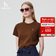 哈吉斯哈吉斯女裝 夏季款女士多色圓領(lǐng)休閑短袖T恤女ASTSE0CBE51 棕色BW L (165/88A 40)