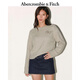 Abercrombie & Fitch美式舒適慵懶風(fēng)百搭LOGO羅紋長(cháng)袖針織衫毛衣25秋冬女裝150-5460 卡其色 M (165/96A)
