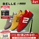 百麗（Belle）學(xué)院風(fēng)跑道賽車(chē)鞋德訓鞋女款商場(chǎng)款薄底板鞋E2K1DCM5 紅色 37 (235mm)