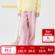 巴拉巴拉童裝女童長(cháng)褲兒童寬松直筒褲秋季褲子復古休閑褲 少女粉60417 130 cm