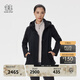 KOLON SPORT/可隆軟殼三合一夾克 女子防風(fēng)透濕戶(hù)外沖鋒衣2級 LKJK5WNT16-BK 黑色 【抓絨內膽】 L 170/92A