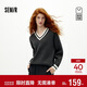 森馬（Semir）商場(chǎng)同款|森柔毛衣女冬撞色V領(lǐng)寬松2025疊穿文藝毛衫101725107015