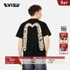 EVISU福神男士達摩大M印花超寬松休閑潮流T恤 黑色 L 【超寬松可選小1-2個(gè)尺碼】
