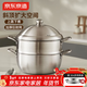 京東京造 蒸鍋 加厚大容量304不銹鋼家用湯鍋雙層多用【送蒸盤(pán)】30cm