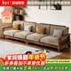 和諧家園沙發(fā) 中古風(fēng)黑胡桃實(shí)木沙發(fā)客廳2025新款冬夏兩用儲物家具組合 直排四人位（2+2） 【框架款】組裝