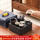 唐豐黑陶旅行茶具套裝便攜式戶(hù)外車(chē)載手提包家用功夫茶具茶壺帶盤(pán)小套 井欄一壺四杯配盤(pán)