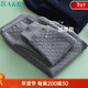 AB冬季新品男女三層保暖單件加厚保暖褲 麻灰（男款） XXL
