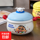 蠟筆小新陶瓷泡面碗可愛(ài)家用面碗卡通雙耳大容量帶蓋公仔生日禮物 白色 1100ml
